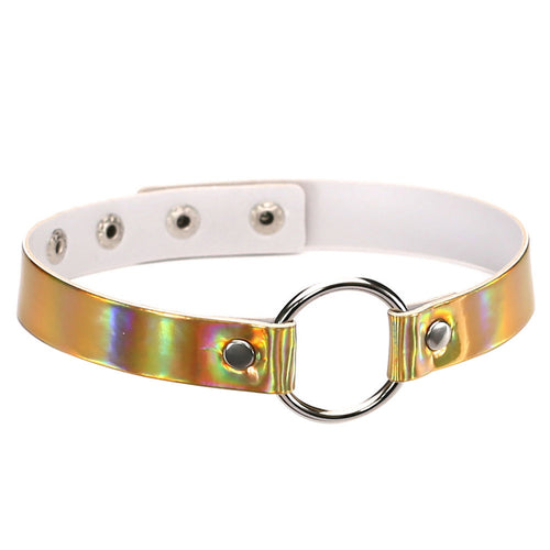Holographic Rainbow Collar Necklaces