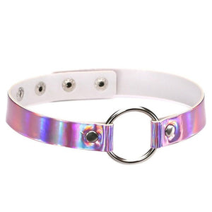 Holographic Rainbow Collar Necklaces